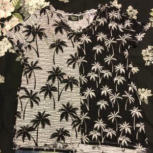 Black/White Palm Tree Women's Shirt